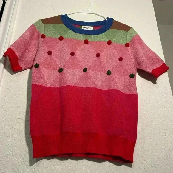 ModCloth Pepaloves Kimmy Gibbler Fuller House Pom Pom Sweater Size Medium - Picture 4 of 10